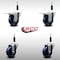 Service Caster 3.5'' SS Solid Poly Swivel 7/8'' Expanding Stem Caster Set 2 Total Lock Brakes, 4PK SCC-SSEXTTL20S3514-SPUS-2-S-2-78 - alternate 5
